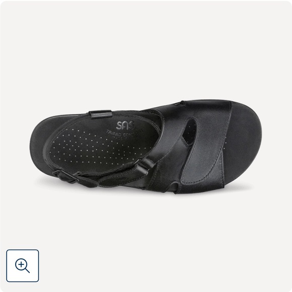 NWT Sas Huggy Black Leather Sandals - Picture 2 of 9